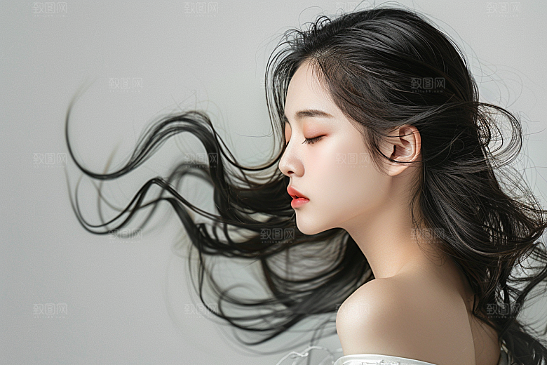 妆造发型美妆写真摄影图
