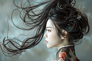 妆造发型彩妆唯美摄影图