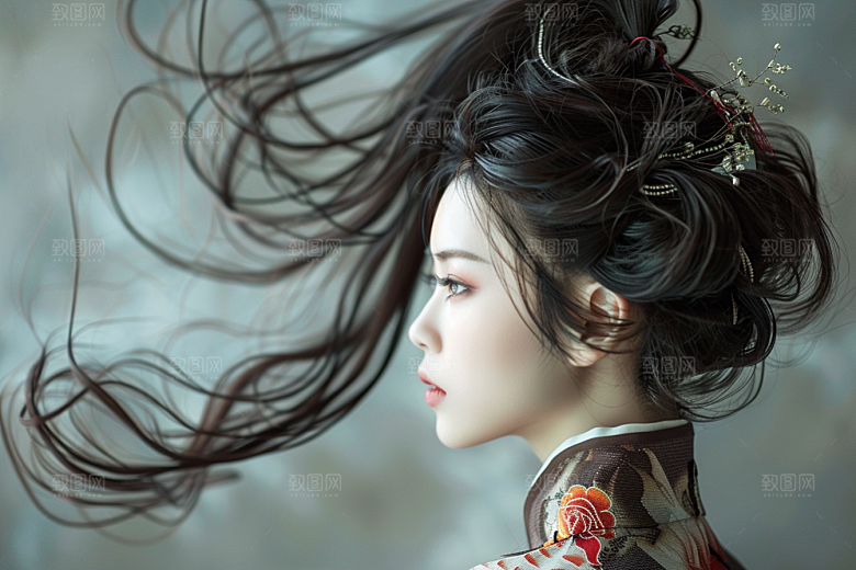 妆造发型彩妆唯美摄影图