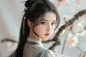 妆造发型肖像艺术发型摄影图