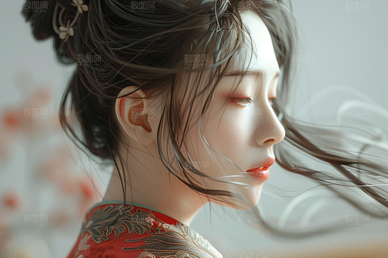 妆造发型彩妆唯美摄影图