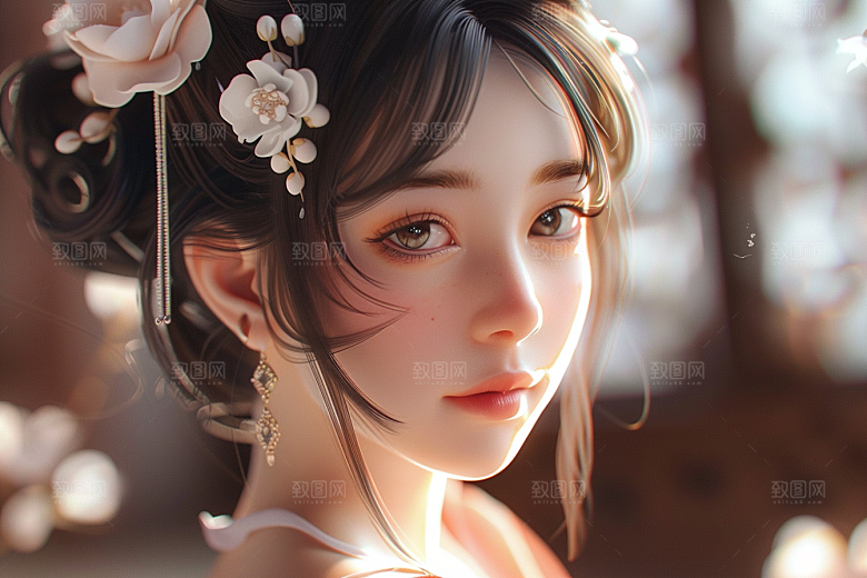 妆造发型写真美妆摄影图