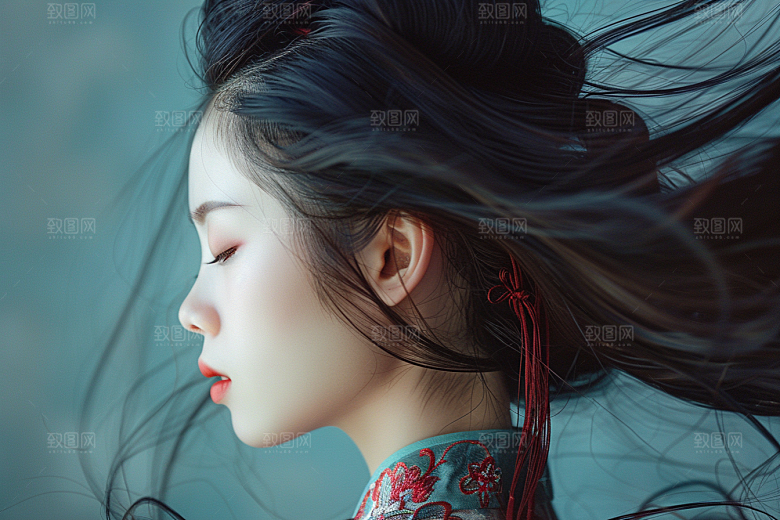 妆造发型人物艺术摄影图