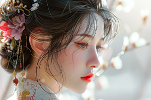 妆造发型彩妆人物摄影图