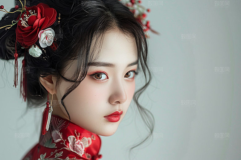 妆造发型高清美妆摄影图