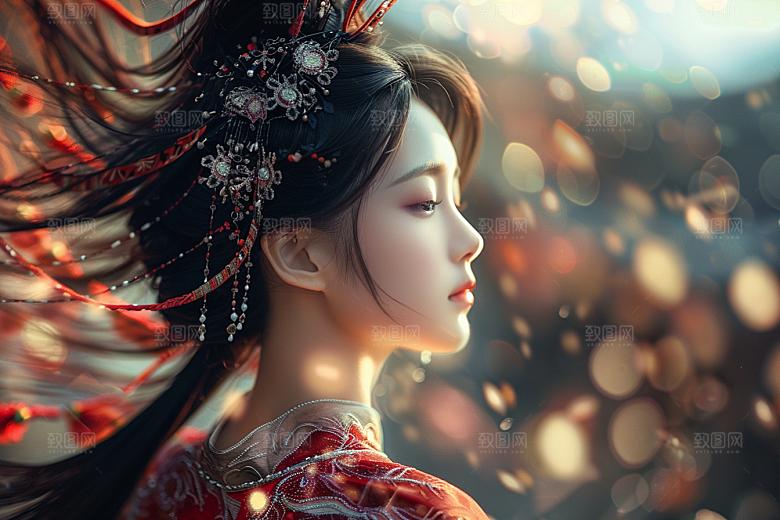 妆造发型艺术发型唯美摄影图