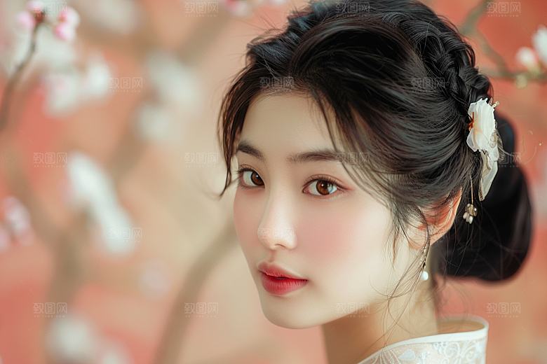 妆造发型肖像艺术发型摄影图