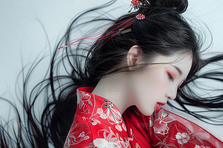 妆造发型肖像写真摄影图