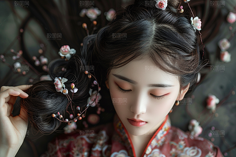 妆造发型肖像唯美摄影图