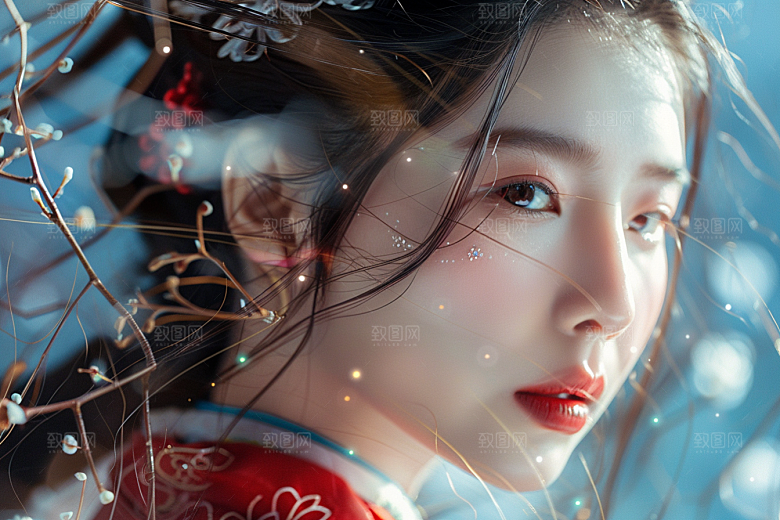 妆造发型艺术美妆摄影图