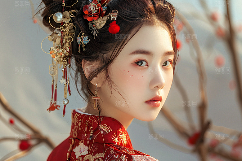 妆造发型美妆艺术摄影图