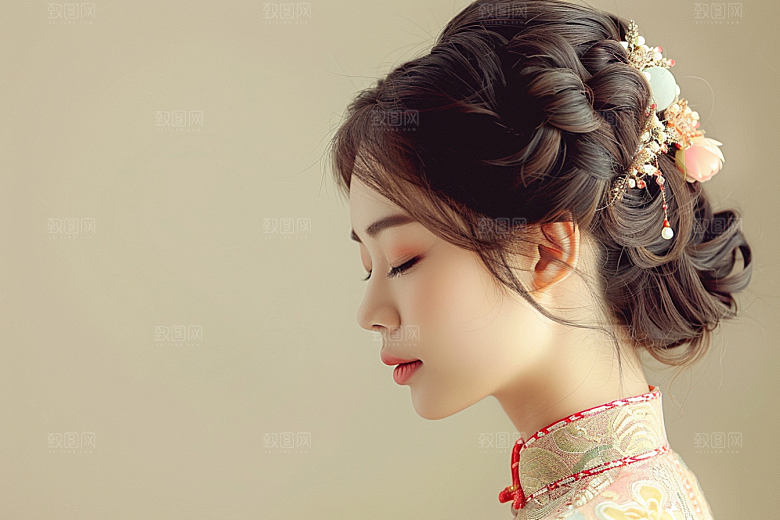 妆造发型彩妆高清摄影图