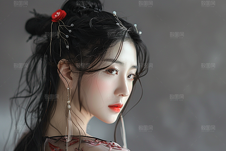 妆造发型美妆造型高清摄影图
