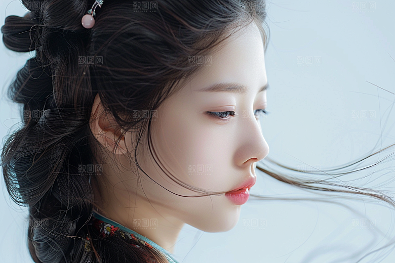 妆造发型人物彩妆摄影图