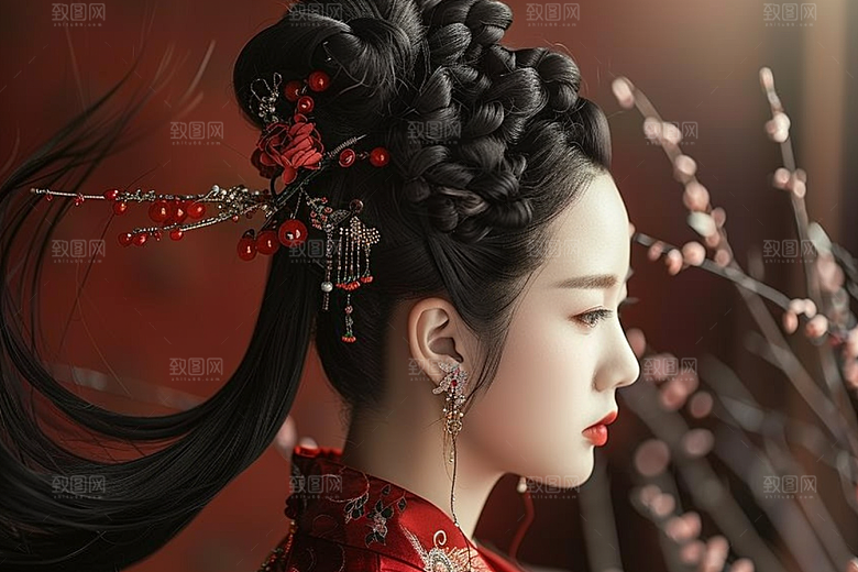 妆造发型写真高清摄影图
