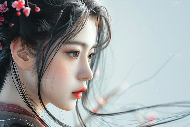 妆造发型写真美妆摄影图
