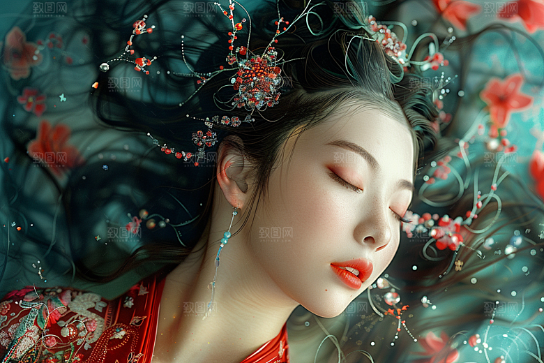 妆造发型高清艺术摄影图