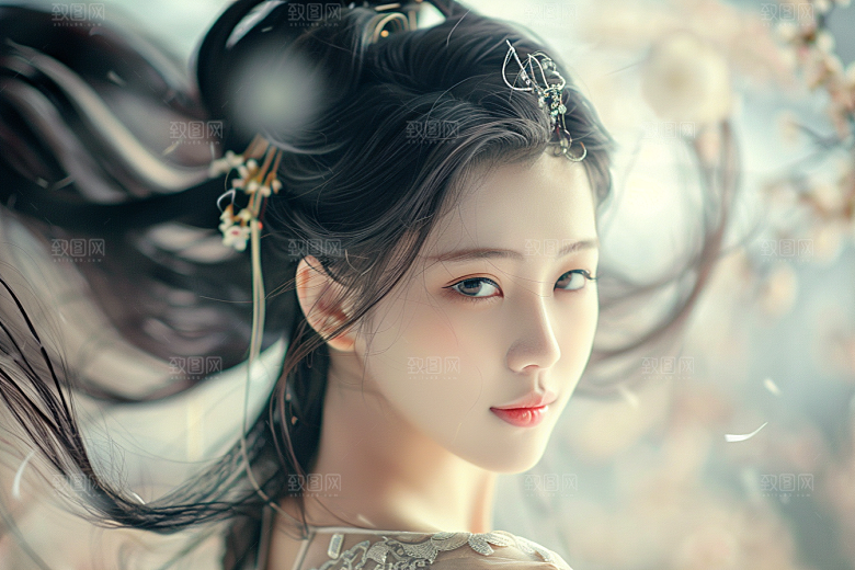妆造发型艺术发型写真摄影图
