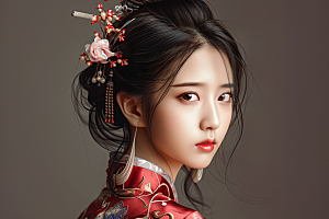 妆造发型美妆造型艺术发型摄影图