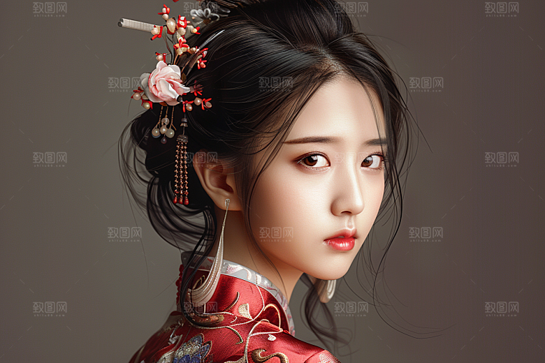 妆造发型美妆造型艺术发型摄影图