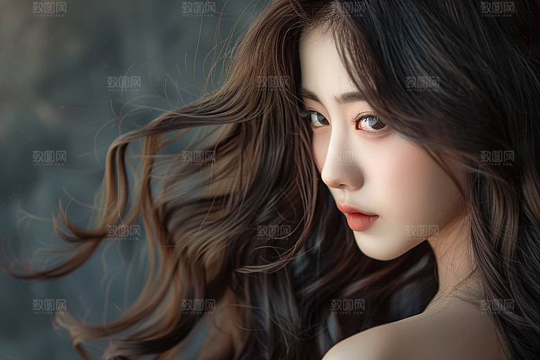 妆造发型美妆人物摄影图