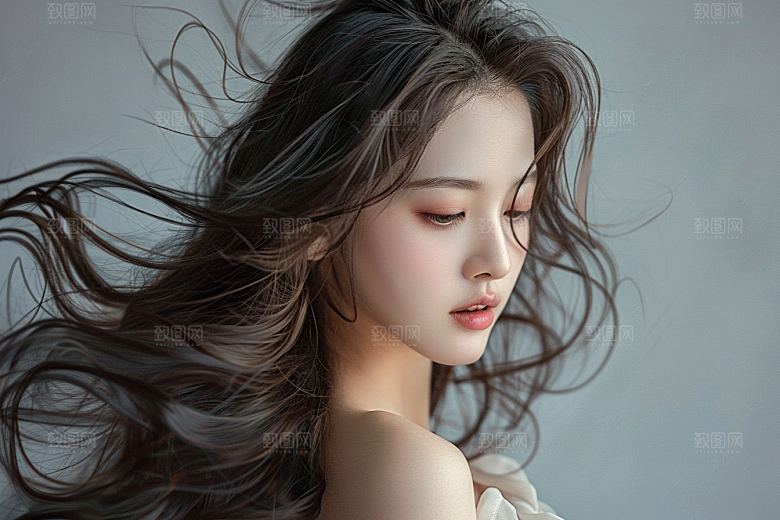 妆造发型肖像艺术摄影图