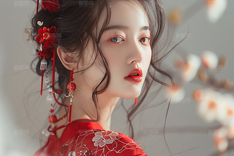 妆造发型人物肖像摄影图