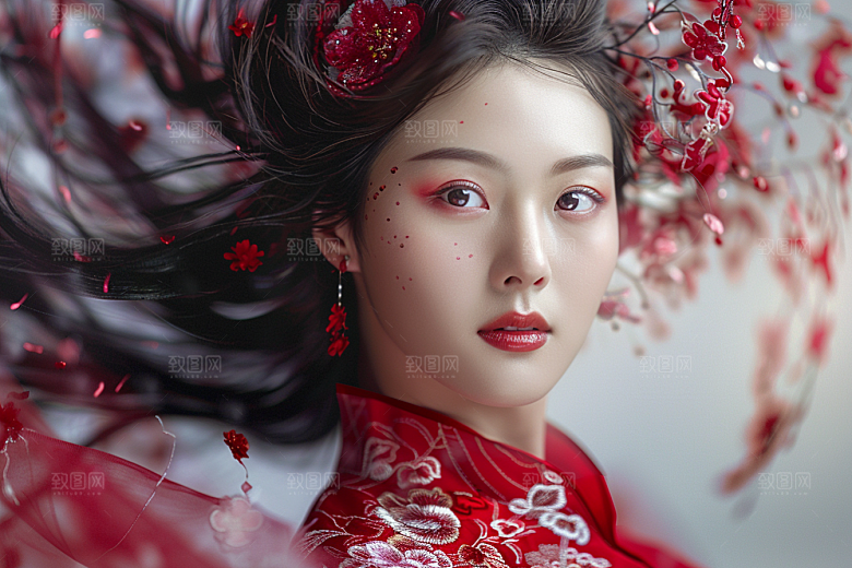 妆造发型肖像艺术发型摄影图
