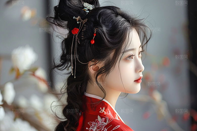 妆造发型美妆肖像摄影图