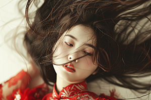 妆造发型人物艺术摄影图