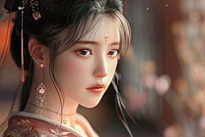 妆造发型艺术发型彩妆摄影图