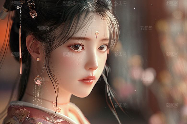 妆造发型艺术发型彩妆摄影图