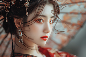 妆造发型唯美人物摄影图