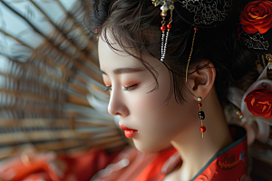 妆造发型美妆人物摄影图