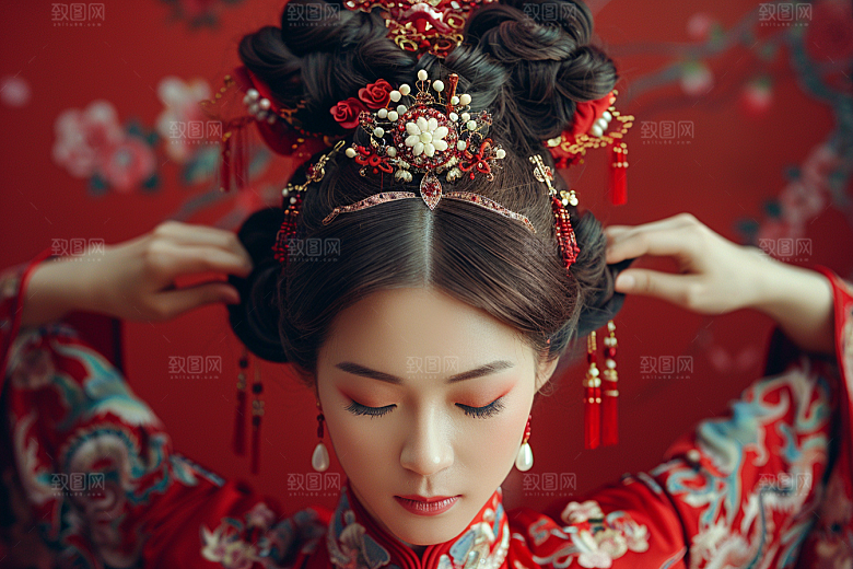 妆造发型美妆造型写真摄影图