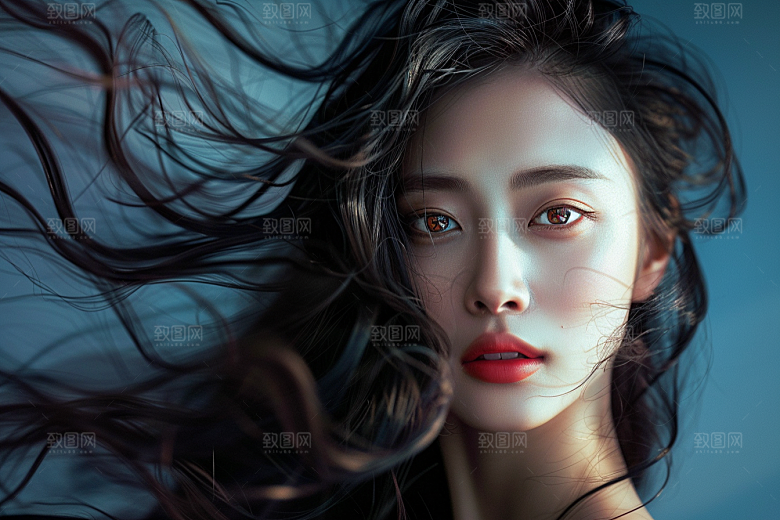 妆造发型美妆造型人物摄影图
