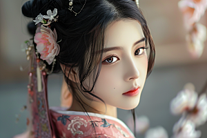 妆造发型唯美高清摄影图