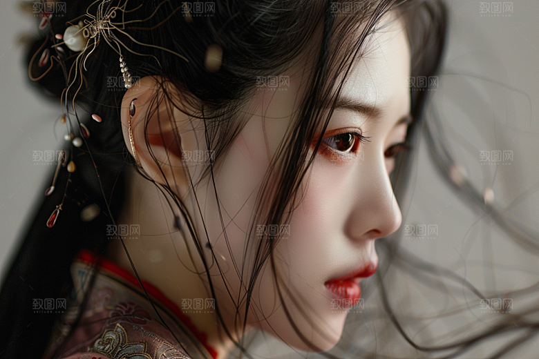 妆造发型人物写真摄影图