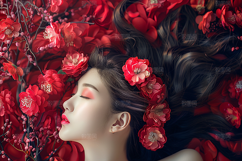 妆造发型肖像写真摄影图