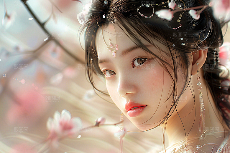 妆造发型艺术美妆造型摄影图