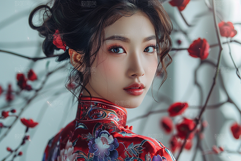 妆造发型艺术肖像摄影图