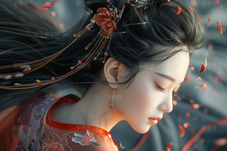 妆造发型彩妆美妆造型摄影图