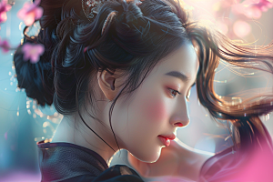 妆造发型肖像写真摄影图
