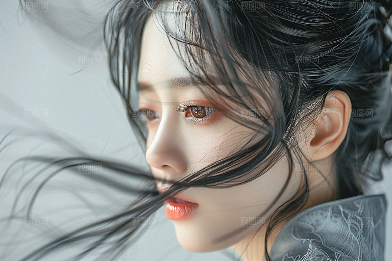 妆造发型美妆造型写真摄影图