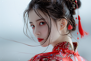 妆造发型高清艺术发型摄影图