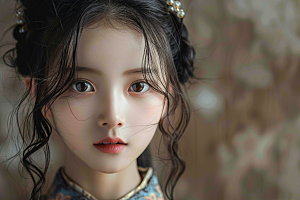 妆造发型写真肖像摄影图