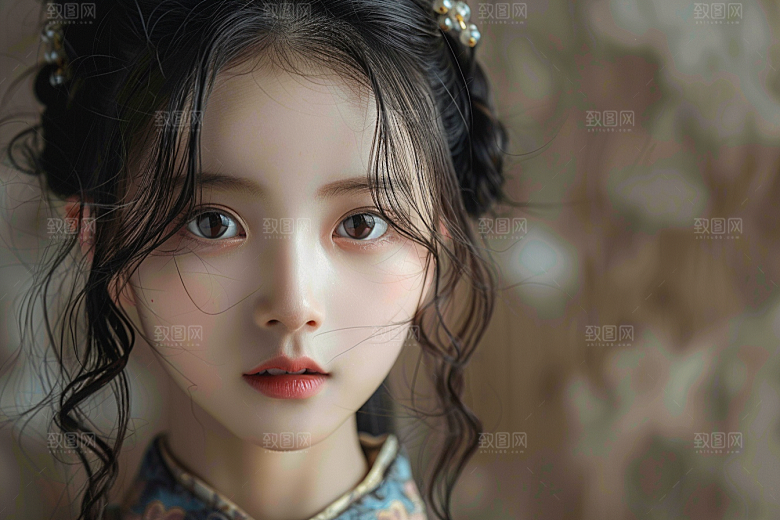 妆造发型写真肖像摄影图