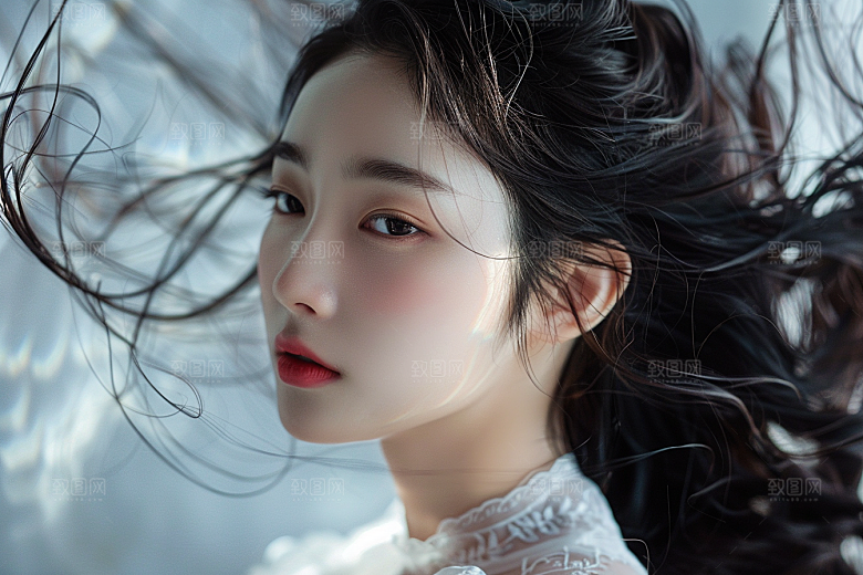 妆造发型人物美妆摄影图