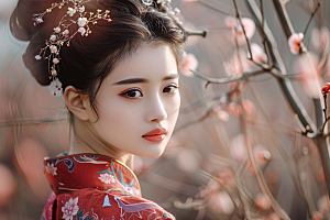 妆造发型唯美艺术摄影图