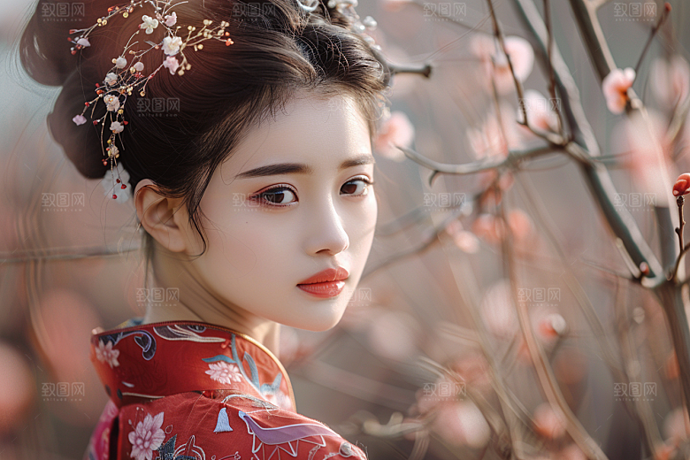 妆造发型唯美艺术摄影图